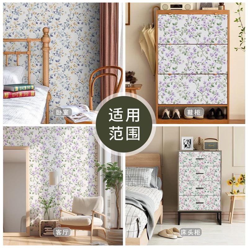 Vintage Classic Self Adhesive Wallpaper with farm life style Peel and Stick Wall Sticker Paper for Bedroom Home Cabinet