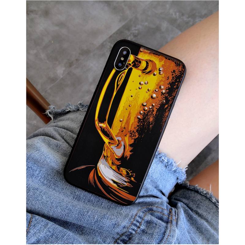 YNDFCNB for man beer mug with foam Phone Case for iphone 11 12 Mini Pro Max X XS MAX 6 6s 7 8 Plus 5 5S 5SE XR SE2020