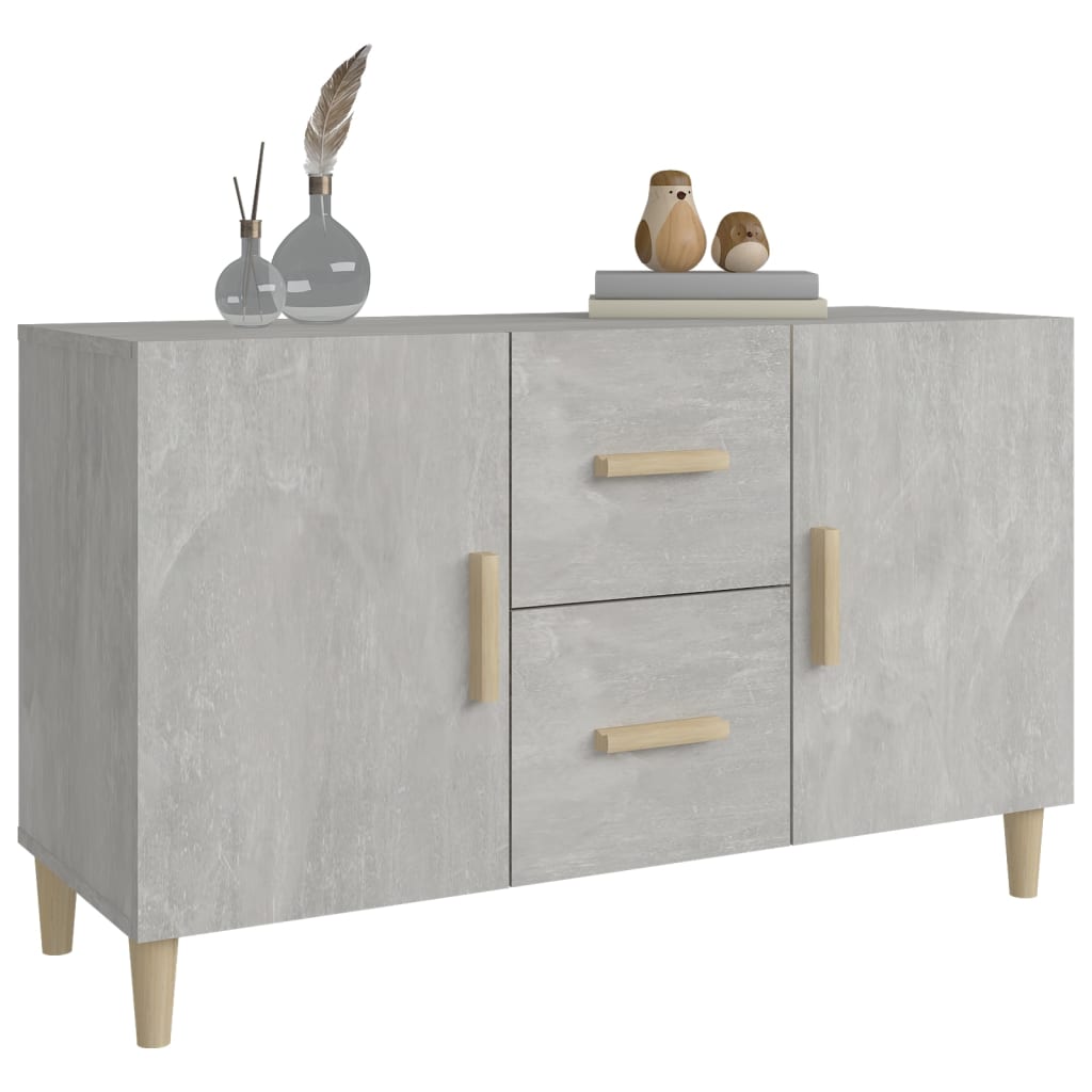 Vidaxl Komoda, Szarość Betonu, 100X36X60 Cm, Materiał Drewnopochodny