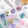 1 Box Nails Abalone Shell Fragments Texture Natural Sea Shell 3D Charm Shell Nail Art Decoration DIY Beauty Tools