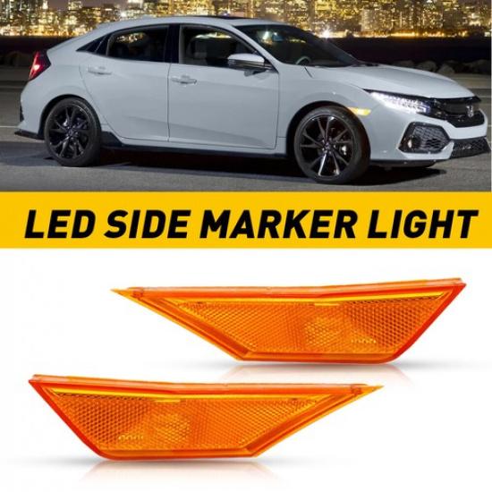 For Honda Civic Pair Driver And Passenger Side Marker Light Reflector 2Pcs