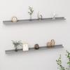VidaXL Wall Shelves 2 Pcs Grey 115x9x3 Cm