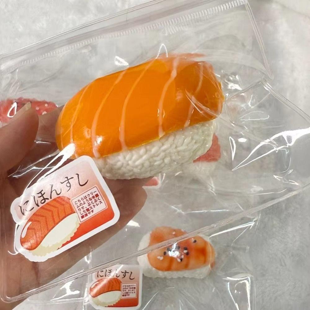 Slow Rebound Shrimp Sensory Fidget Handmade Silicone Squishy Toy Sushi Squeeze Toys Students