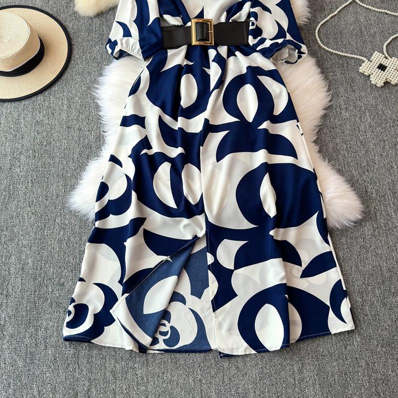 Французский стиль, длинное летнее новое женское платье, высококачественная фактура, изысканное платье с V-образным вырезом