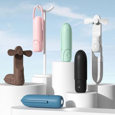 Ручной мини-вентилятор 3 в 1 Ручной вентилятор Портативный USB-перезаряжаемый небольшой карманный вентилятор Вентилятор с батарейным питанием с аккумулятором и фонариком