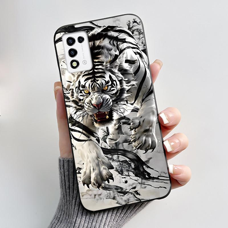 For ZTE Libero 5G III,  A202ZT Soft Silicone Black Case For ZTE Libero 5G II, A103ZT Popular Pattern Panda Shockproof Shell