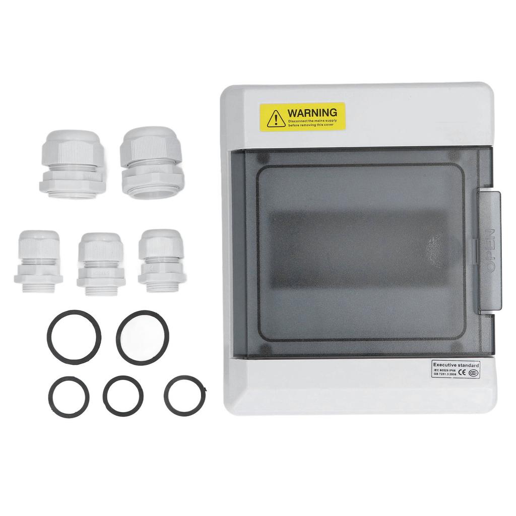 Водонепроницаемая распределительная коробка IP66 6-ходовая DIN-рейка Электронная соединительная коробка с прозрачной крышкой