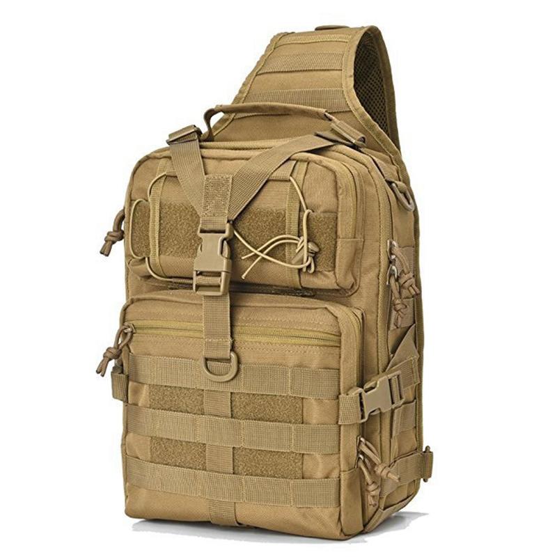 900D Tactical Shoulder Bag 20L Sling Backpack Outdoor Chest Bag Molle Camping Cycling Trekking Fishing Hiking EDC Backpack