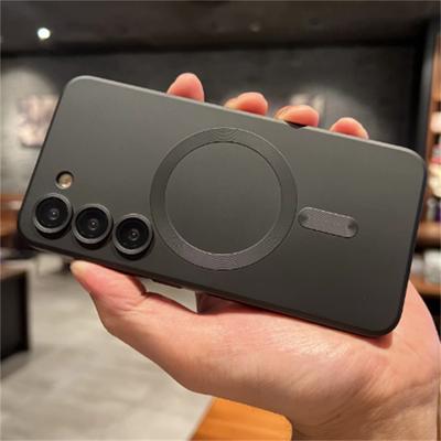 Роскошный магнитный чехол Magsafe для Samsung Galaxy S24 S23 S22 Ultra Plus S21 S20 FE Note 20 Мягкий чехол из ТПУ