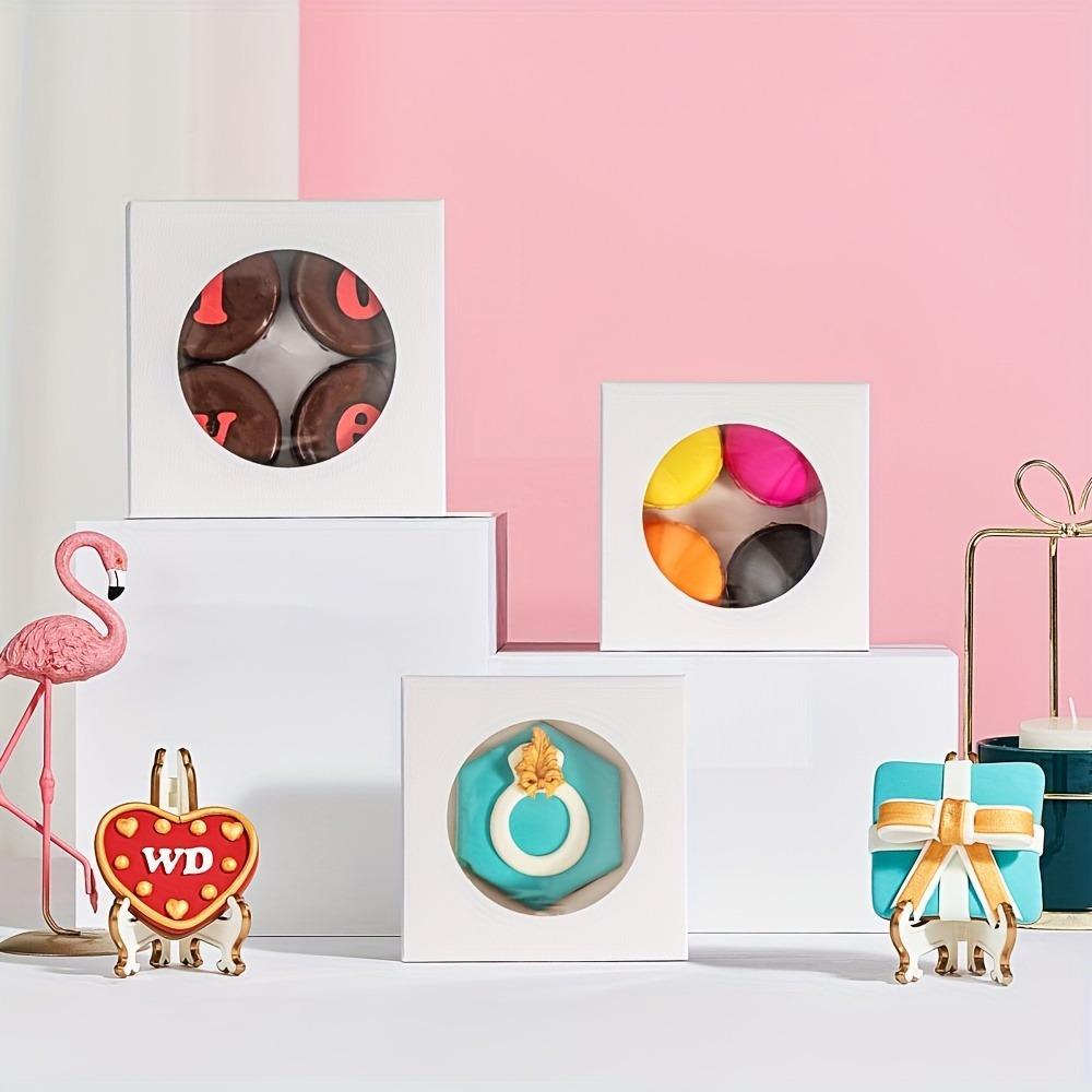 18 шт. Подарочная упаковка Коробки для печенья с окошком Коробки для сладостей Коробки для макарон Коробки для брауни Подарочные коробки Мини-коробки для выпечки Коробки для свадебной вечеринки