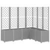 Planter with Trellis Light Grey 160x120x140 cm PP
