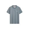 Solid Color Embroidered Logo Short Sleeve Polo Shirt Men Tops Star-Gray J323202-PN6