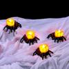 12pcs Halloween Spider LED Electronic Candle Light Black Decoration Lamp Holiday Home Party for Yard Haunted House Decor