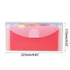 Multi-layer File Wallet Receipt Folder Bills Organizer Holder Document Folder Box for Cashier School Office Business
