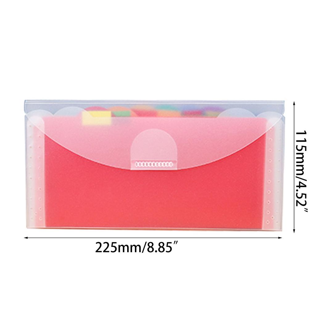 Multi-layer File Wallet Receipt Folder Bills Organizer Holder Document Folder Box for Cashier School Office Business