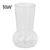 Modern Hydroponic Plant Container Flower Vase, Transparent Style Imitation Glass Wide Body Decorative Vase for Fresh Flowers Sturdy Pot Cut And Water