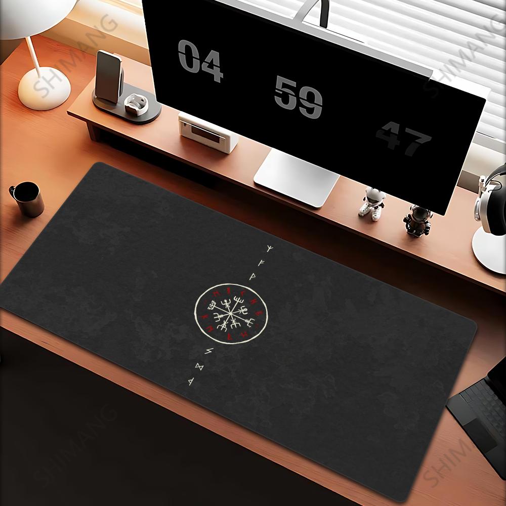 VikingVegvisir Logo Mousepad INS Tide Large Thickened Mouse Pad Oversized Gaming Keyboard Notebook Table Mat for PC Computer