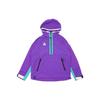 Logo Print Color Block Hooded Pullover Long Sleeve Jacket Men Jacket Purple 931907-560