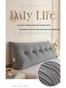 Removable & Washable Leather Velvet Triangle Headboard Cushion Pillow with Soft Lumbar Backrest for Sofa and Dormitory