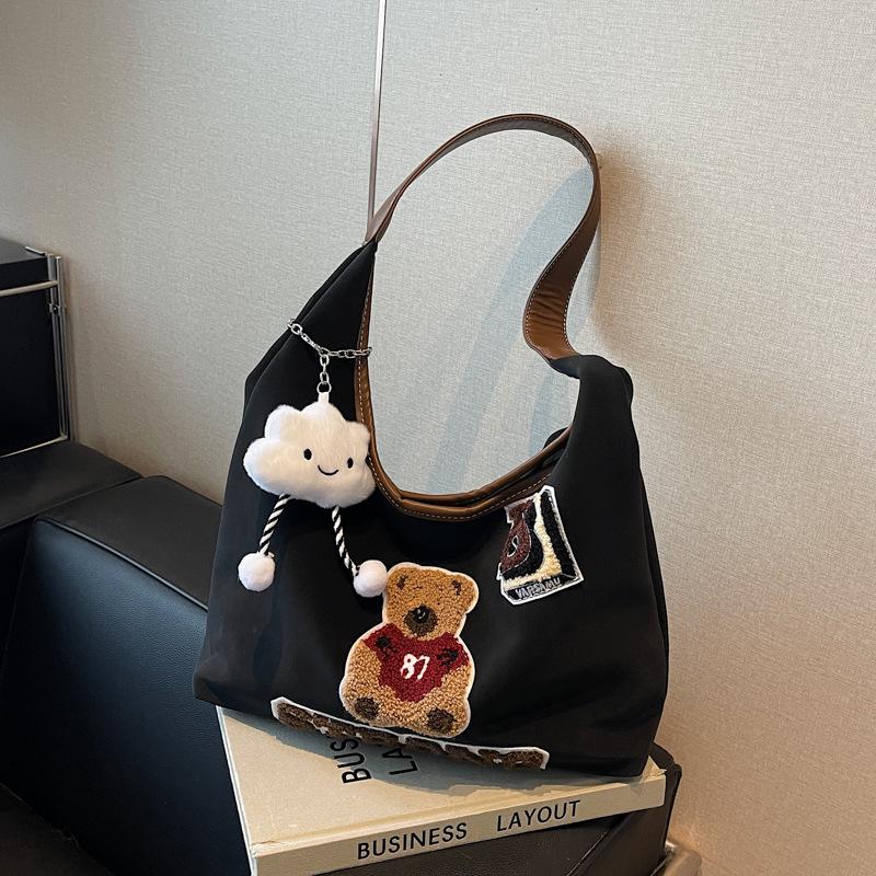 2025 Women's Casual Autumn/Winter Teddy Bear Tote – Large Capacity Shoulder Bag for Work and Class