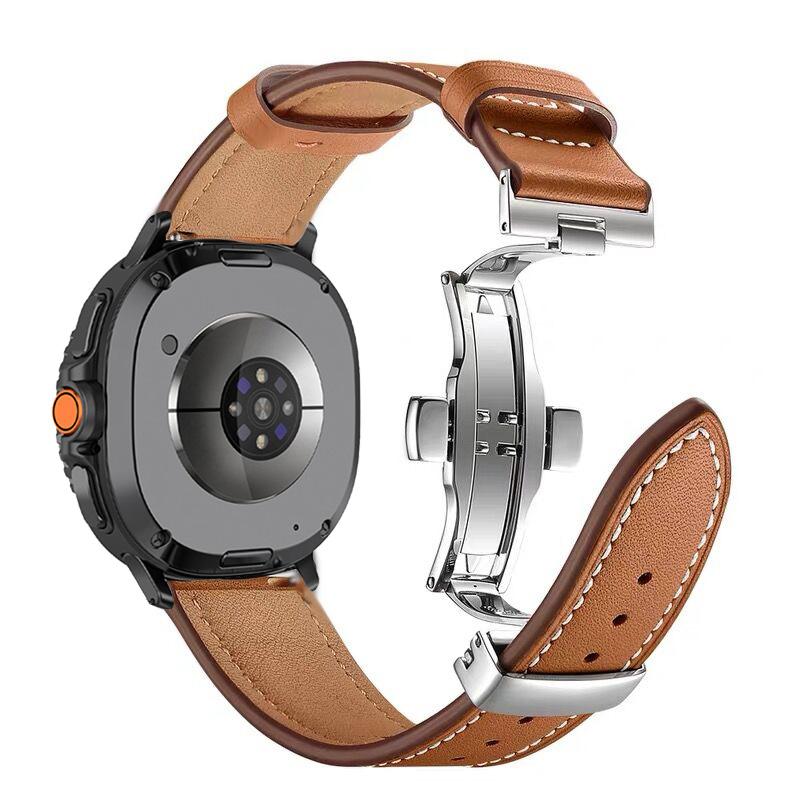 Ремешок из натуральной кожи для Samsung Galaxy watch Ultra/8/8 classic 44мм 40мм 46мм 47мм Браслет на запястье Galaxy watch 8 Ремешок