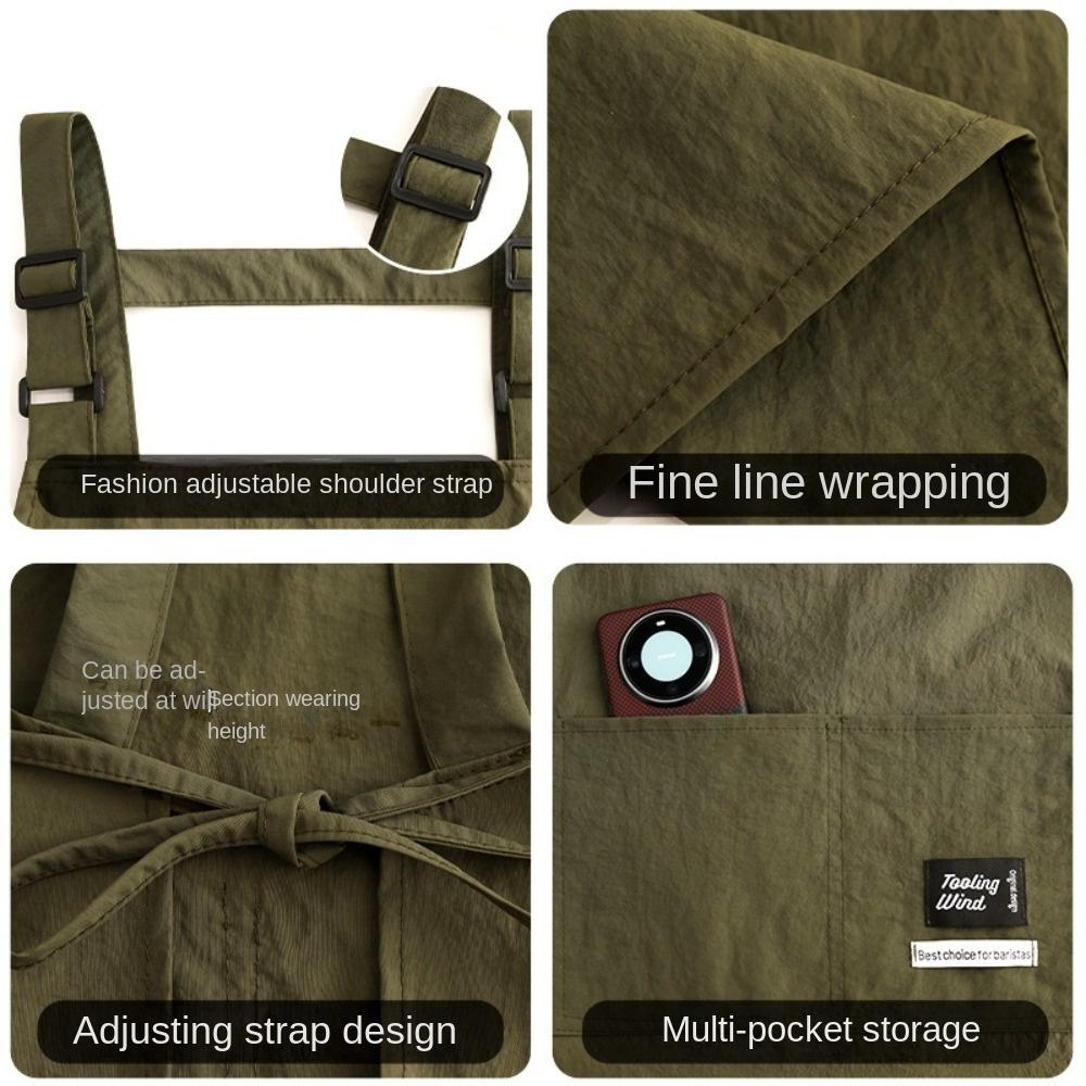 Anti-fouling Chef Apron Waterproof Cooking Baking Bibs Portable Kitchen Apron for Home Kitchen