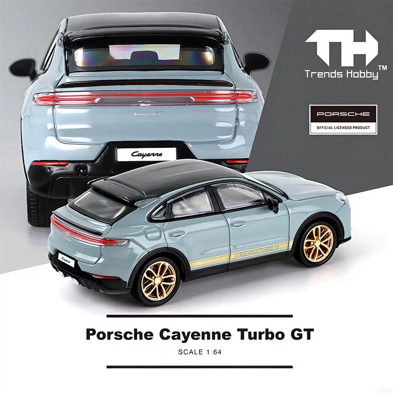 TH 1:64 Porsche Cayenne Turbo GT SUV Diecast Model Car Alloy Simulation Vehicle Model Adult Collection Model Series