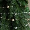 Christmas Decorations Colorful Electroplated Beads String Garland Home Xmas Tree Ornaments Nativity New Year Gift DIY Dollhouse