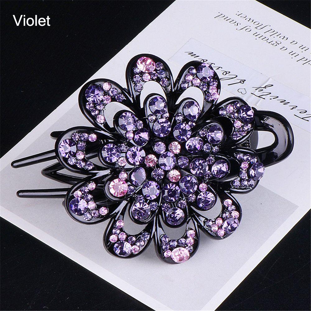 Стразы Цветок Кристалл Заколка для волос Винтажные Зажимы для волос Хвост Головной убор Зажимы для волос Утиный клюв