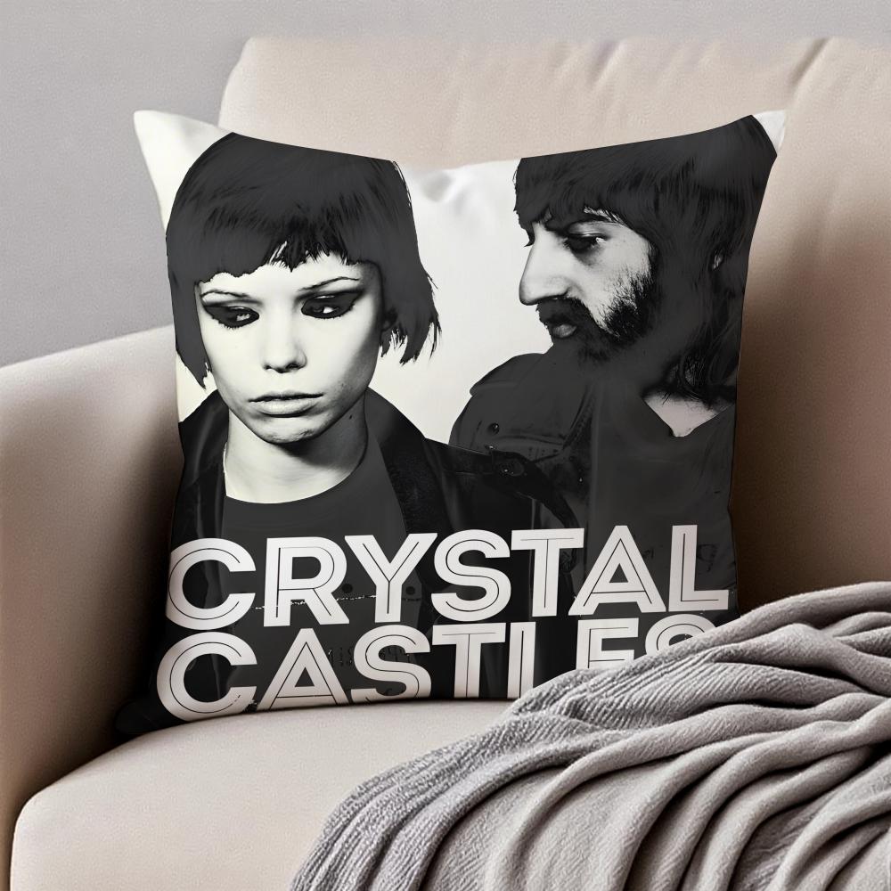 Синт Дарк Канадская Группа CCrystal Castles Наволочка Наволочка Антиклещевая Невидимая Молния Короткий Плюш Подушка для Дивана