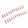 YLW881 Summer Ice Cream Fake Nails 24 Pieces Removable Design for Party and Daily Use