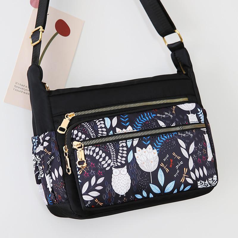 Shoulder Bag Middle-aged Women's Bag Oxford Cloth One-shoulder Messenger Bag Mother Bag Large-capacity Printed Bag