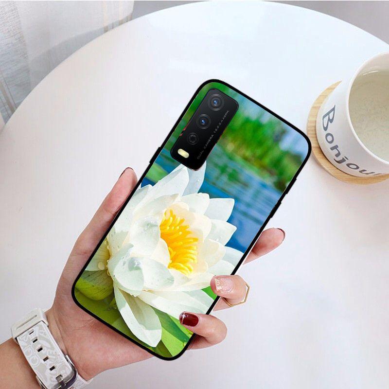 Funda ЦВЕТЫ ЛОТОСА чехол для телефона для vivo Y31 Y30 Y33S Y11S Y12S Y17 Y20 Y20S Y21 Y21S Y1S Y53S Y15 Y19 Y91C V23 5G чехлы