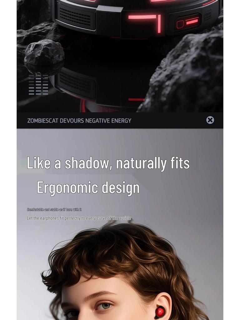 Беспроводные Bluetooth-наушники для сна и игр Devil Cat B12 с AI-переводом (Модель 2025 г.)