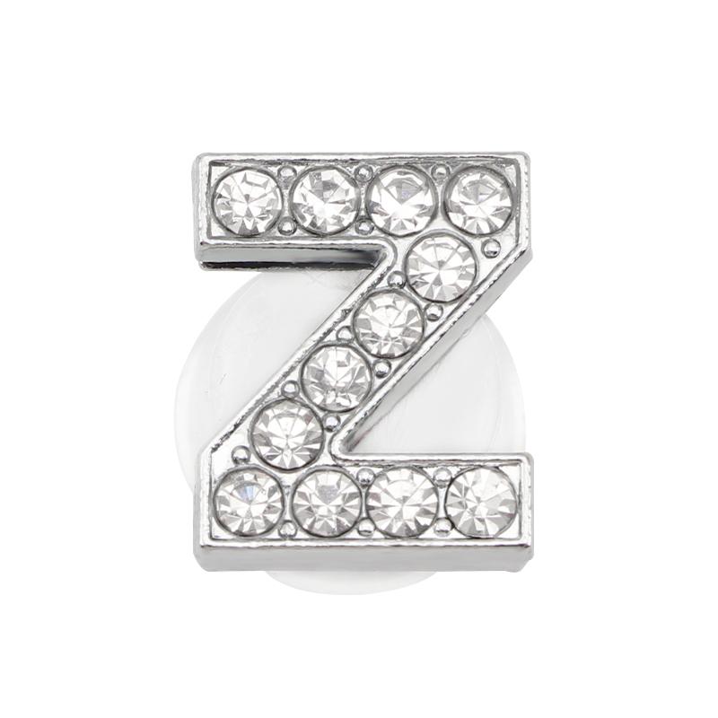 1 шт. Шармы для обуви Блестящие Стразы Буква Кристалл Алфавит Шарм для обуви Украшения Ювелирные изделия Слайдер Браслет Наручные повязки Аксессуар