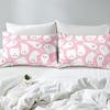 Cute Cartoon Ghost Pattern Bed Hat Four-piece Bedding Set Bedroom Dormitory Bedding Decoration