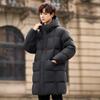 Средние и длинные пуховики мужские новые утолщенные устойчивые к холоду куртки для мальчиков с капюшоном из белого утиного пуха для сохранения тепла