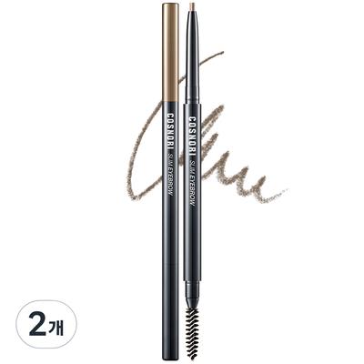 COSNORI Тонкий карандаш для бровей 0,13 г, 02 Имбирное печенье, 2 шт.