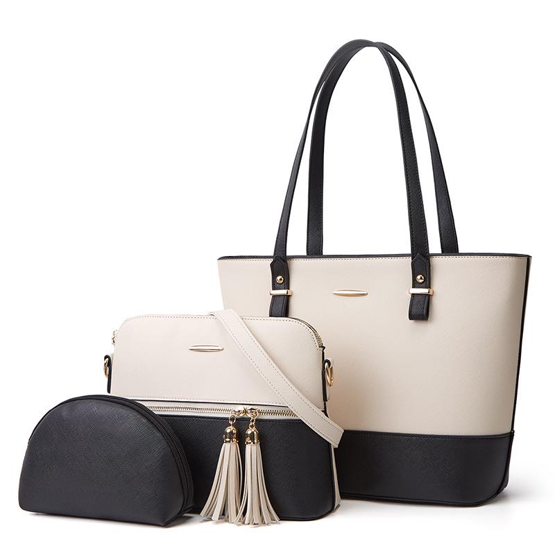 "2024 New Style Mother-Child Bag: Elegant 3-Piece Set, Single Shoulder & Crossbody Women's Handbag"