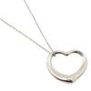 TIFFANY&Co. Open Heart Necklace Medium Silver925 Heart 9.6g Women Used