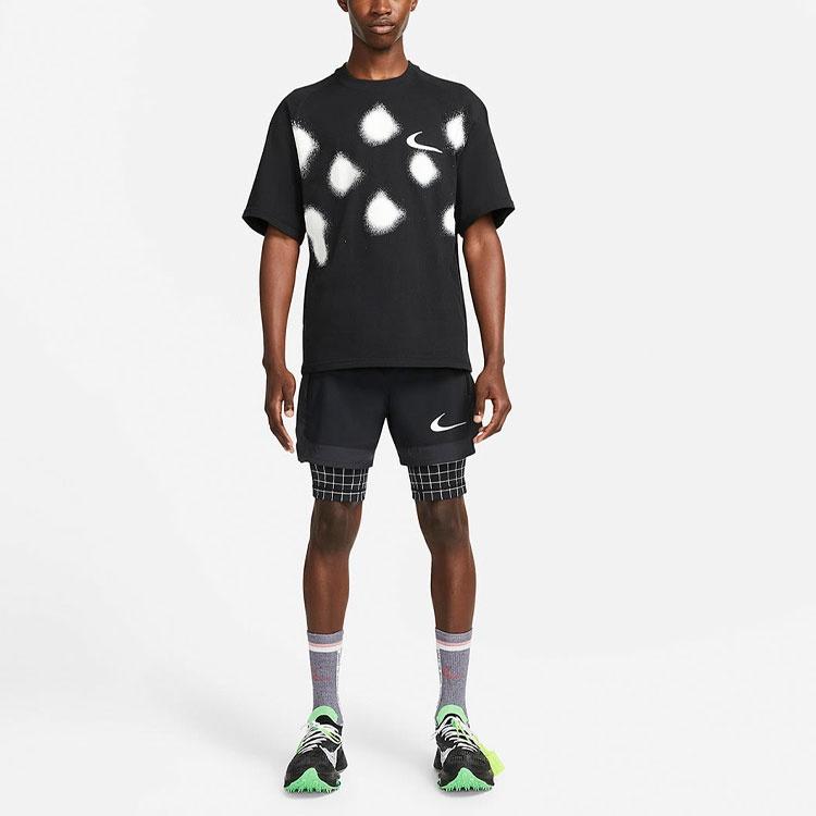Nike Мужская футболка X Off-White с брызгами краски 'Черная' CU2477-010