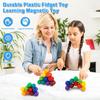 20Pcs Magnetic Rainbow Ball Fidget Toy Pocket-sized Changeable Bead Anti-Anxiety & Stress Relief Toy Creative Preschool Learning