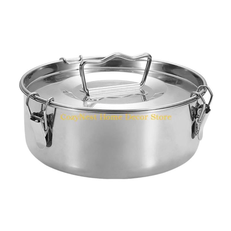 92MF 304 Cake Flan Pan With Secure Locking Lid For Baking And Steaming