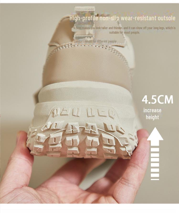 Корейская обувь для пап на толстой подошве 2025: Кроссовки для бега в уличном стиле для студентов с увеличением высоты - модель Q029