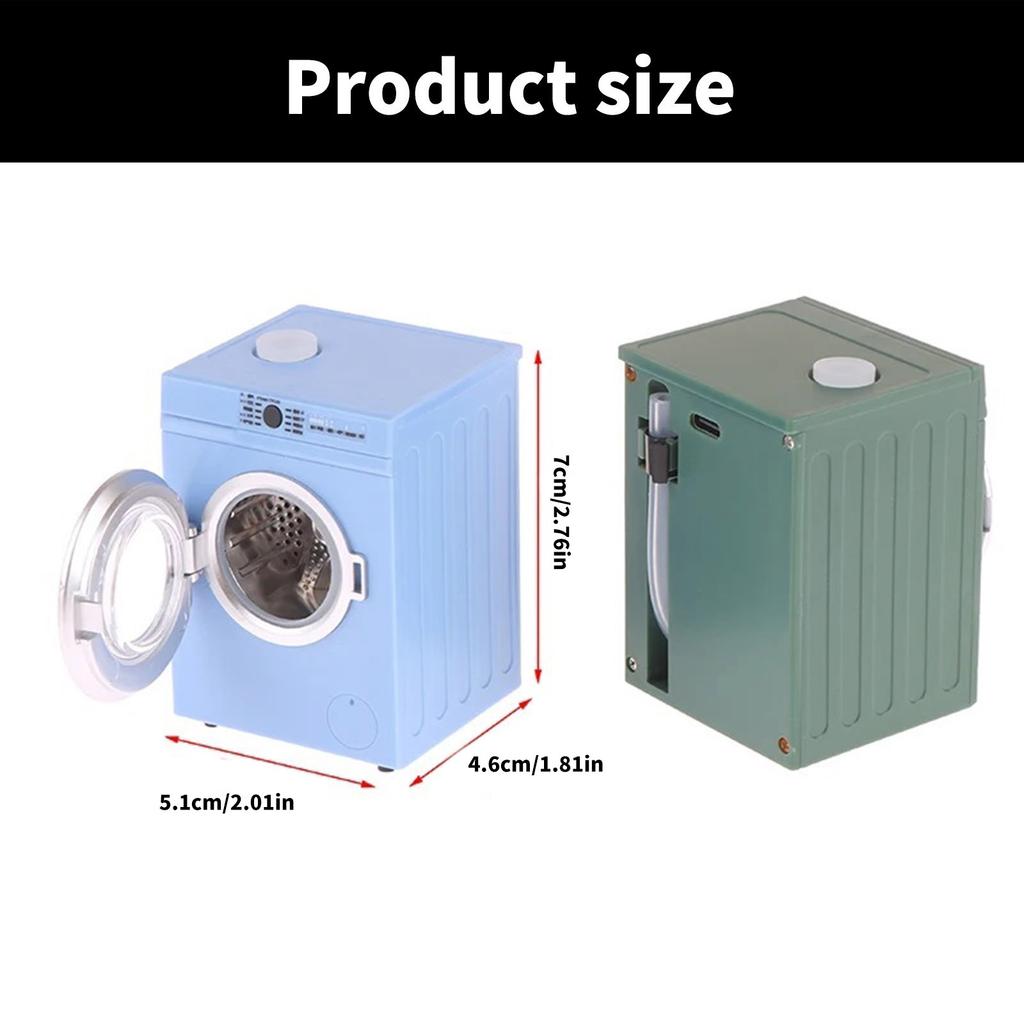 Миниатюрная стиральная машина для кукольных домиков 1:12 масштаб реалистичный отжим и стиральная машина портативный для прачечной кукольных домиков