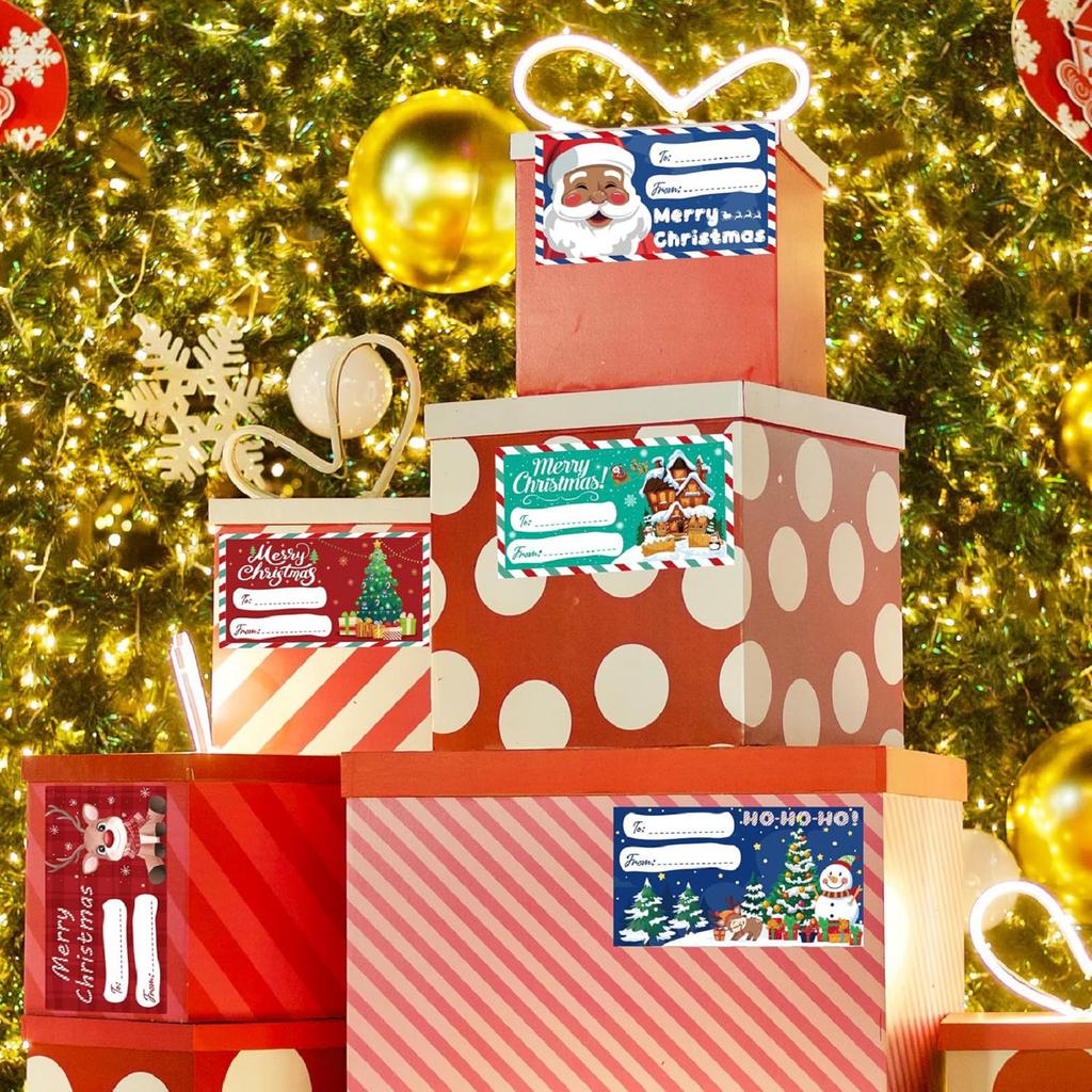 240pcs Christmas Gift Tags - Gift Tags For Christmas Presents - For Women Men Kids - Christmas Wrapping Paper - Christmas Decorations -