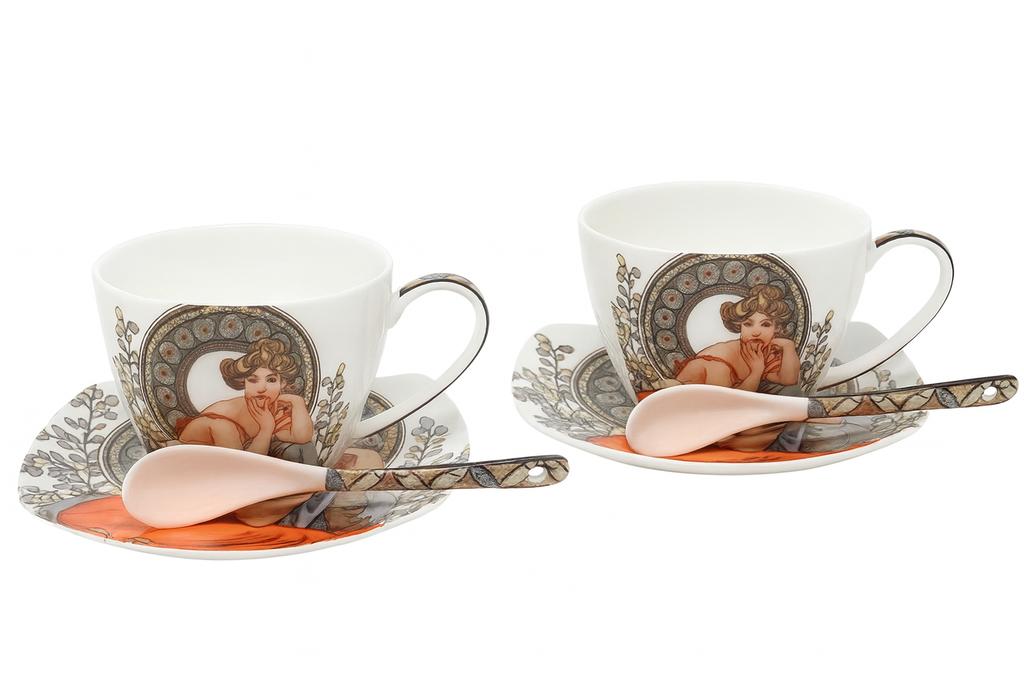 Cup Set, Exclusive, In Box 250ml Alfons Mucha-Topaz, As a Gift
