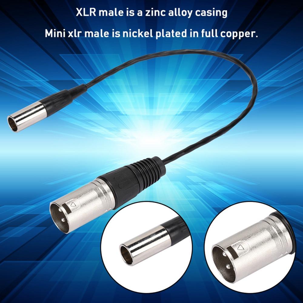 30cm/11.81in Audio Camera Mic Cord Stable Transfer Cable for Canon Audio Cable Broadcast & Studio