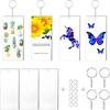 5/50pcs Handmade DIY Transparent Keychains Blank Bookmark Material Acrylic Transparent Bottom Panel Pendants