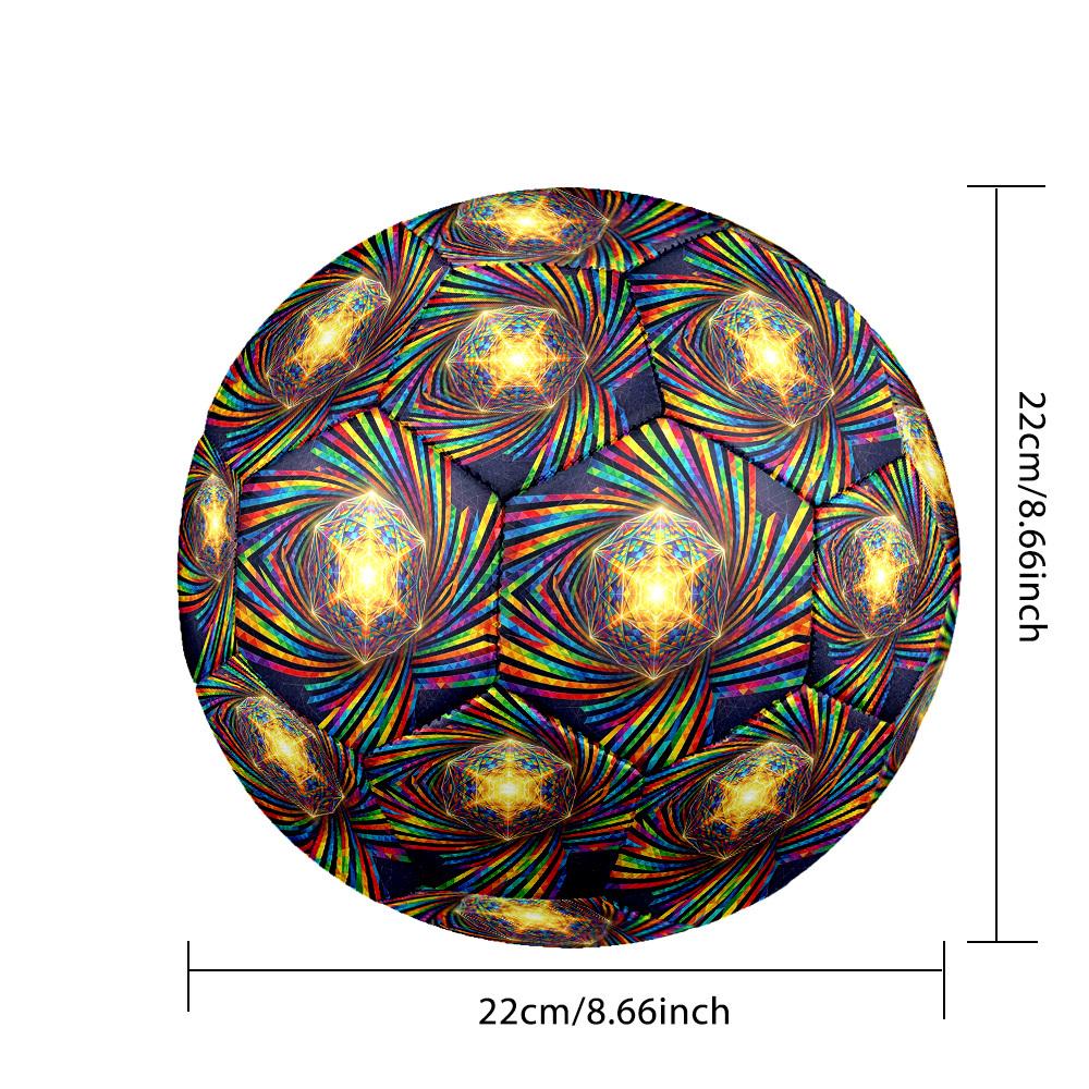 1pc Colorful Kaleidoscope Themed Soccer Ball, Size 5, Lightweight PVC Material, Outdoor Training Soccer Ball Gift. q62265